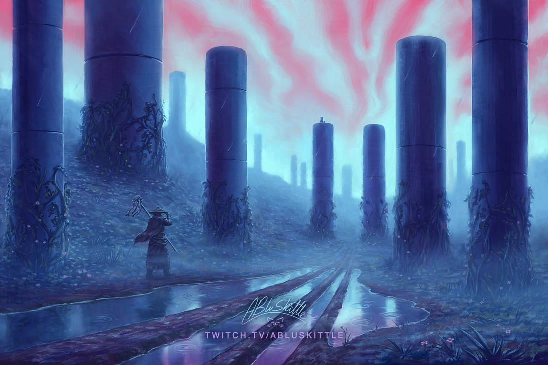 Pillars in Rain